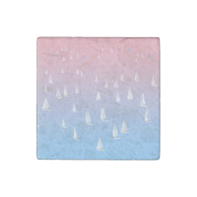 Racing sailboats in the open sea  