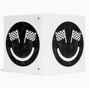 Racing smile for Race Car Parties 3 Ring Binder