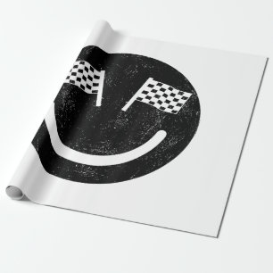 Racing smile for Race Car Parties Wrapping Paper