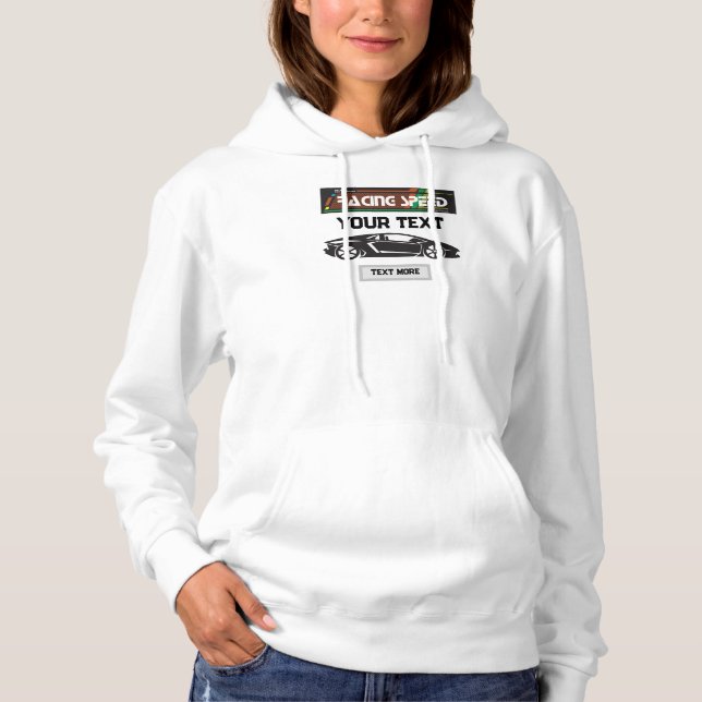 Racing Speed Car Design – Fast Motorsport Performa Hoodie (Front)