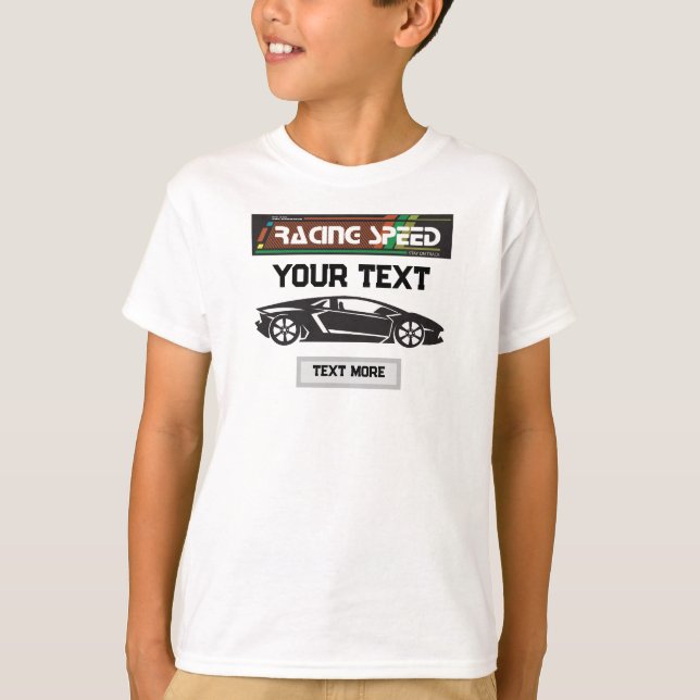 Racing Speed Car Design – Fast Motorsport Performa T-Shirt (Front)