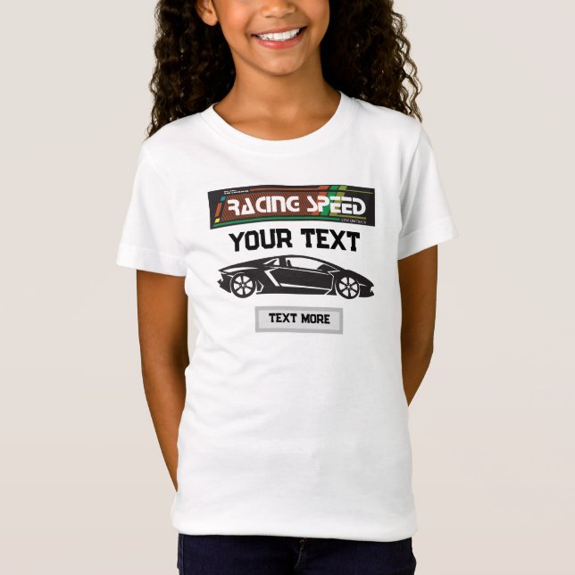 Racing Speed Car Design – Fast Motorsport Performa T-Shirt (Front)