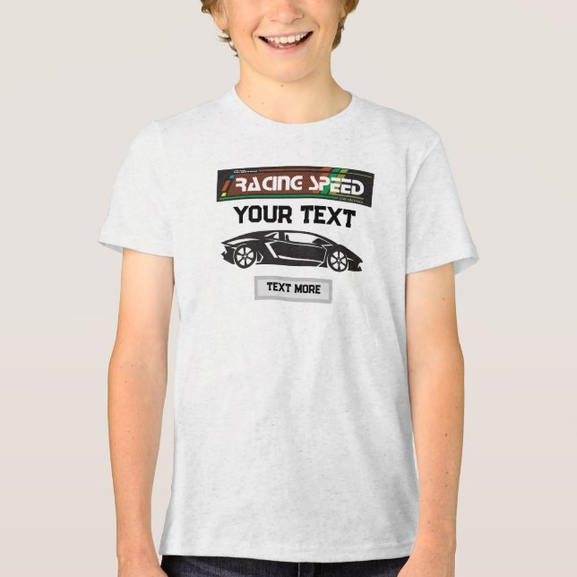 Racing Speed Car Design – Fast Motorsport Performa Tri-Blend Shirt (Front)