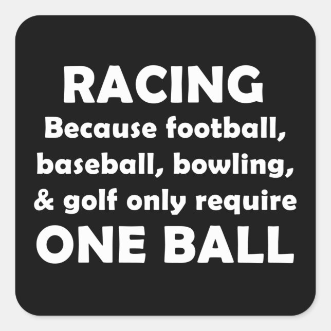 Racing Square Sticker (Front)