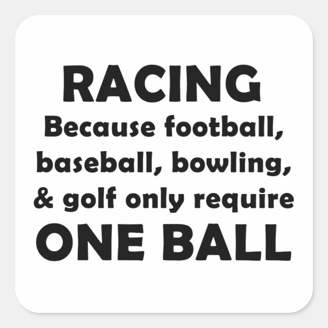 Racing Square Sticker (Front)