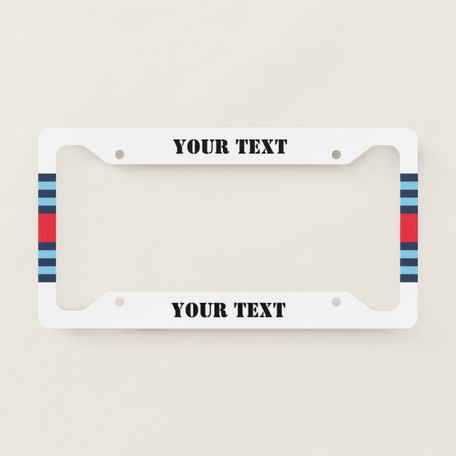 Racing Stripe License Plate Frame (Front)