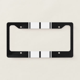 Racing Stripe Plate Frame - Black