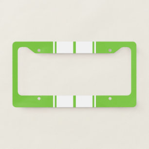 Racing Stripe Plate Frame - Lime Green