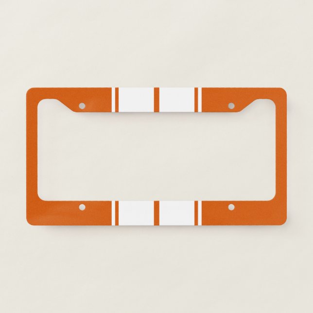 Racing Stripe Plate Frame - Orange (Front)