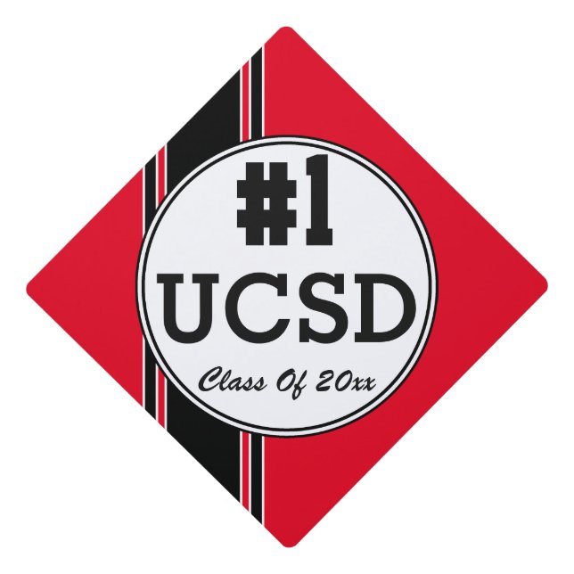 Racing Stripes #1 School Graduation Cap Topper (Front)