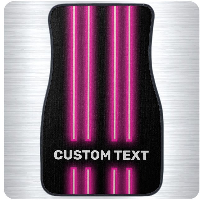 Racing Stripes Custom NAME Pink Neon Underglow Car Floor Mat (Creator Uploaded)