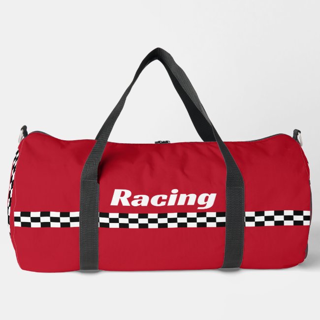 Racing Stripes Design Duffel Bag
