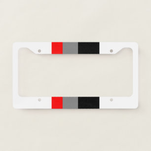 Racing stripes license plate frame