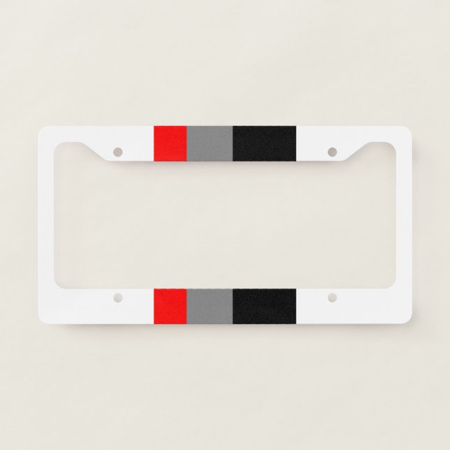 Racing stripes license plate frame (Front)