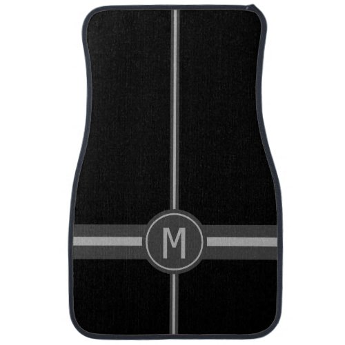 Racing Stripes Monogrammed Car Floor Mat