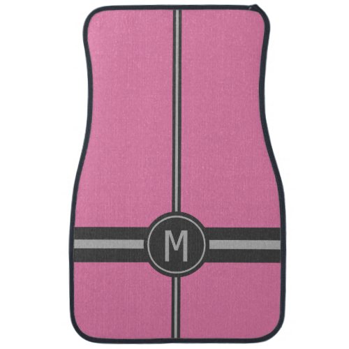 Racing Stripes Monogrammed Car Floor Mat