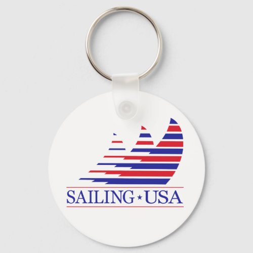 Racing Stripes_Sailing USA Keychain