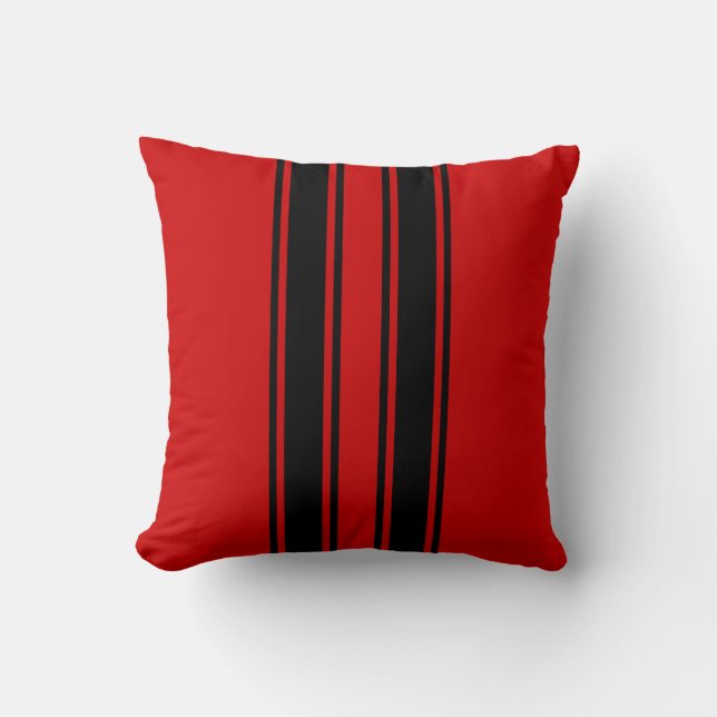 Racing Stripes Throw Pillow (Front)
