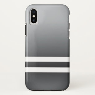 Racing Stripes White Grayish Blue iPhone X Case