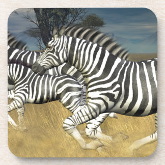 Racing Stripes - Zebra Beverage Coaster