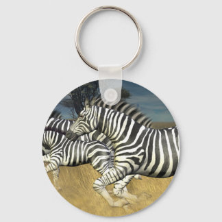 Racing Stripes - Zebra Keychain