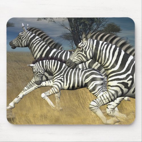 Racing Stripes _ Zebra Mouse Pad