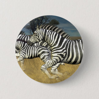 Racing Stripes - Zebra Pinback Button