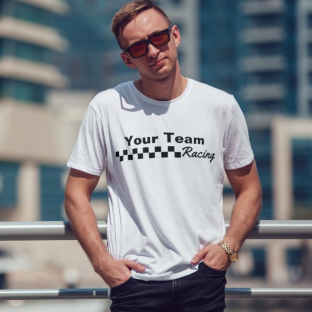 Racing Team Checkered Flag T-Shirt (Creator Uploaded)