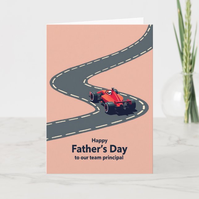 Racing Team Fathers Day Card (Front)