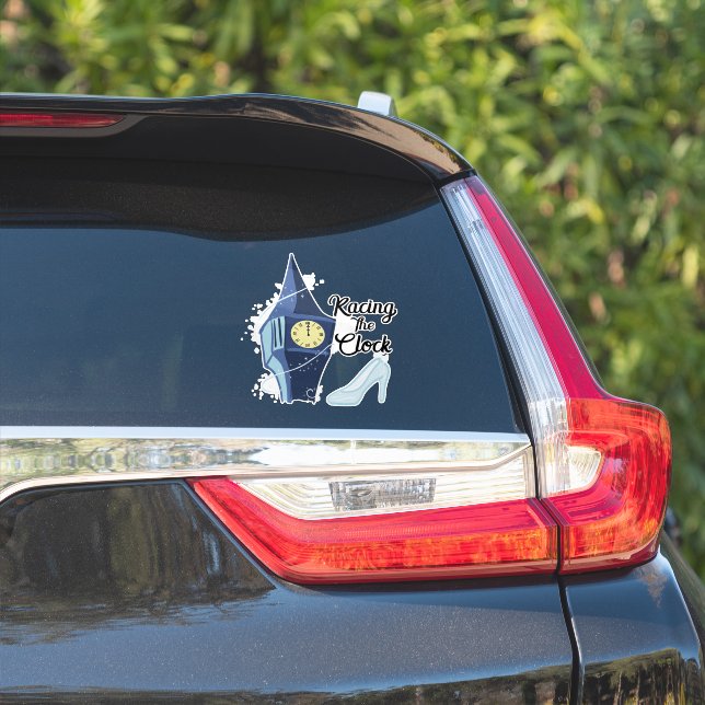 Racing the Clock Sticker (Car Side)