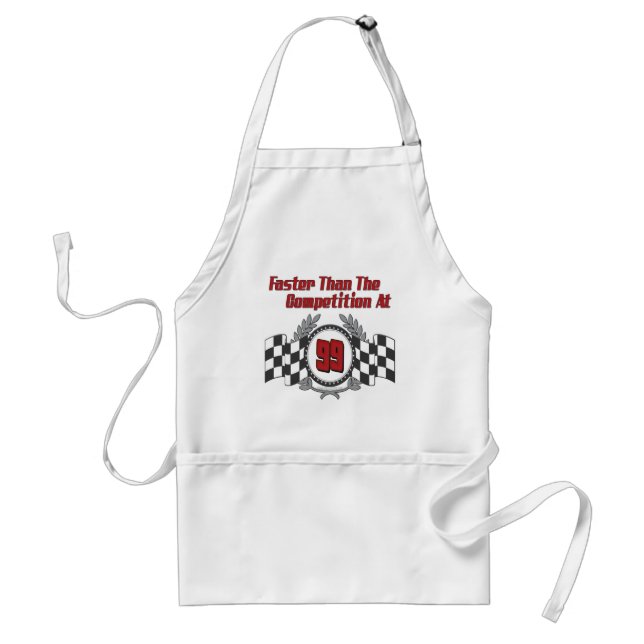 Racing Themed Birthday Gifts Adult Apron (Front)