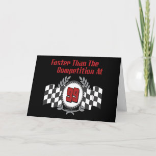 Racing Themed Birthday Gifts Card