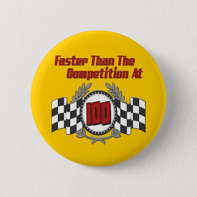 Racing Themed Birthday Gifts Pinback Button (Front)