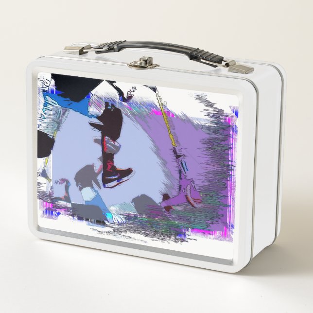 Racing To Scoot - Stunt Scooter  Metal Lunch Box (Front)