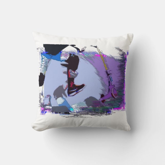 Racing To Scoot - Stunt Scooter  Throw Pillow (Front)