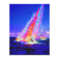 Racing to the finish canvas print