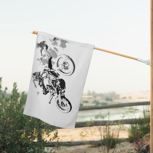 Racing to Win _ Motocross Racers House Flag