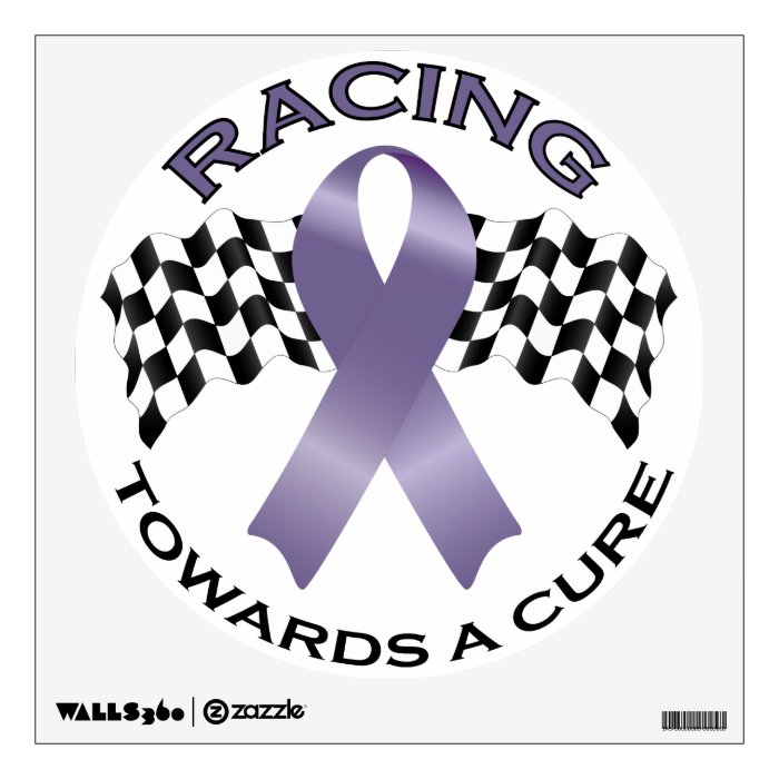 Racing Towards a Cure v2   All Cancer   Wall Circl Wall Graphic