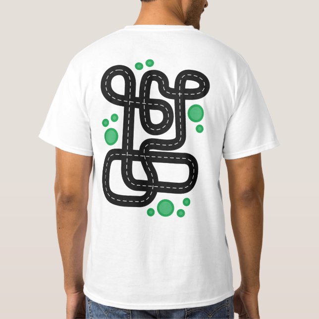 Racing Track Kids Car Playmat Dad Fathers Day Boys T-Shirt (Back)