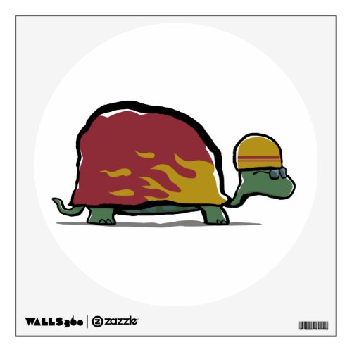 racing turtle wall decal
