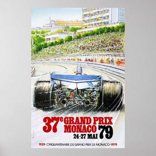Racing Vintage Grand Prix Monaco 79 Poster