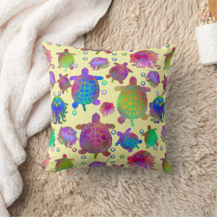 Racing with Turtles for Breakfast Throw Pillow