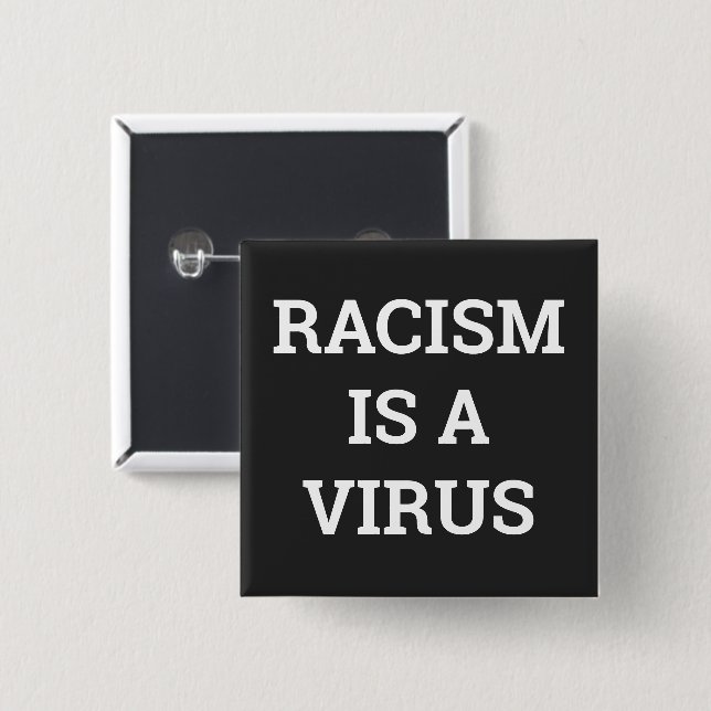 Racism is a virus button (Front & Back)