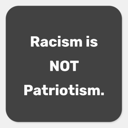 Racism Is Not Patriotism Classic Round Sticker