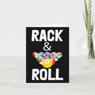 Rack &amp; Roll Tee Shirts Cool Billiard Ball Tees Card