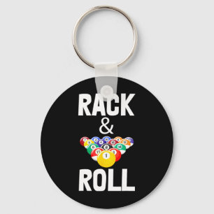 Rack &amp; Roll Tee Shirts Cool Billiard Ball Tees Keychain