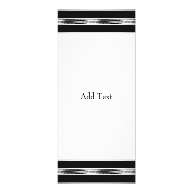 Rack Card Silver Grey Black Chrome Metal White (Front)