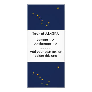 Rack Card with Flag of Alaska, U.S.A.