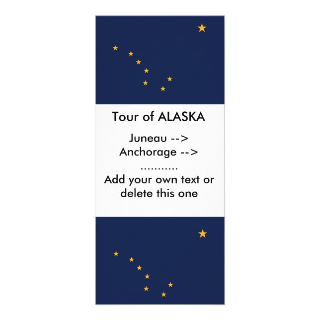 Rack Card with Flag of Alaska, U.S.A. (Front)