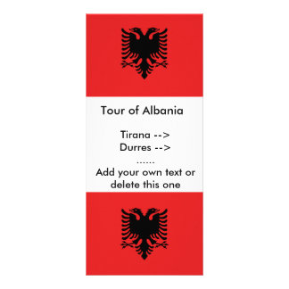 Rack Card with Flag of Albania